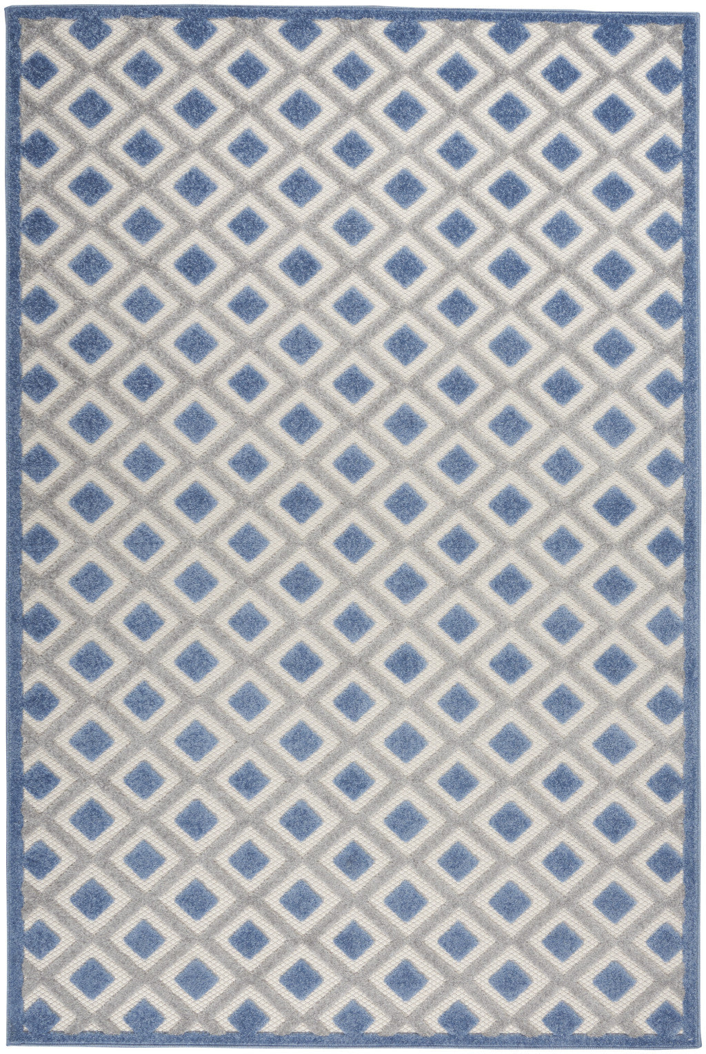 6' X 9' Black And White Indoor Outdoor Area Rug-Outdoor Rugs-DECOROLALA