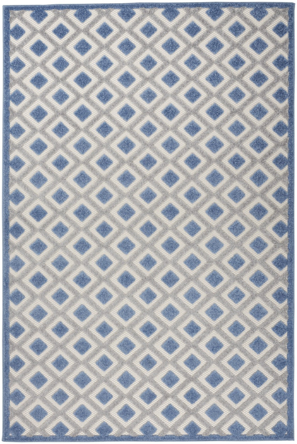 6' X 9' Black And White Indoor Outdoor Area Rug-Outdoor Rugs-DECOROLALA