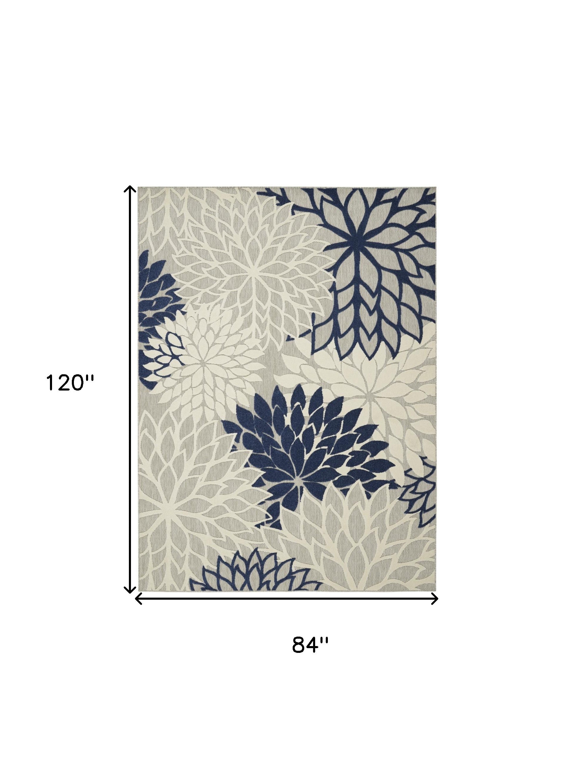 6' X 9' Black And White Indoor Outdoor Area Rug-Outdoor Rugs-DECOROLALA