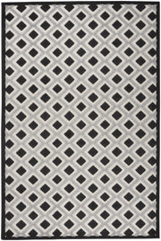 6' X 9' Black And White Indoor Outdoor Area Rug-Outdoor Rugs-DECOROLALA