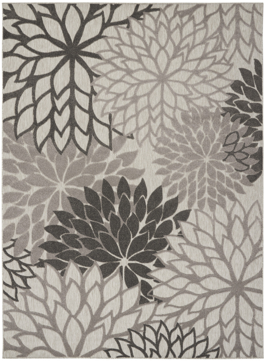 6' X 9' Gray Indoor Outdoor Area Rug-Outdoor Rugs-DECOROLALA