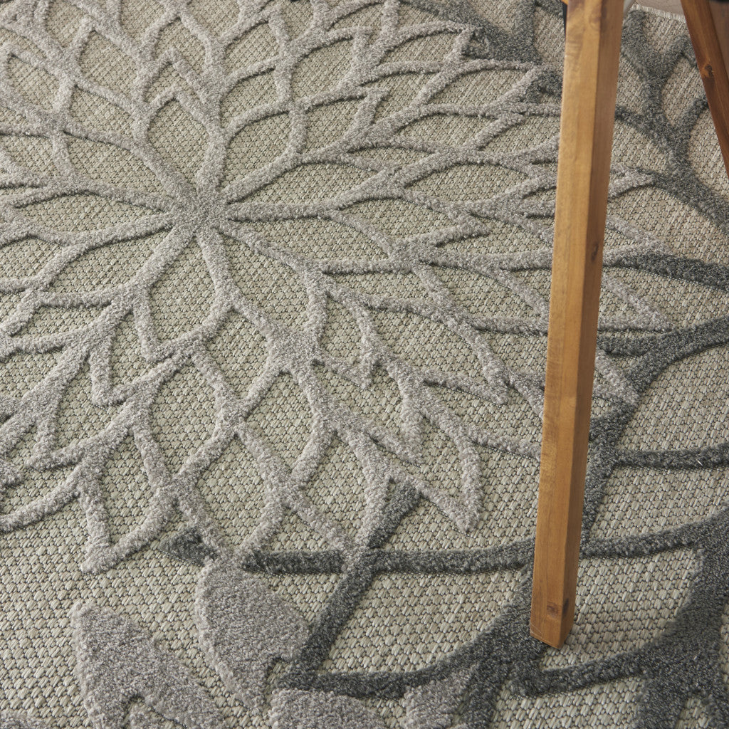 6' X 9' Gray Indoor Outdoor Area Rug-Outdoor Rugs-DECOROLALA