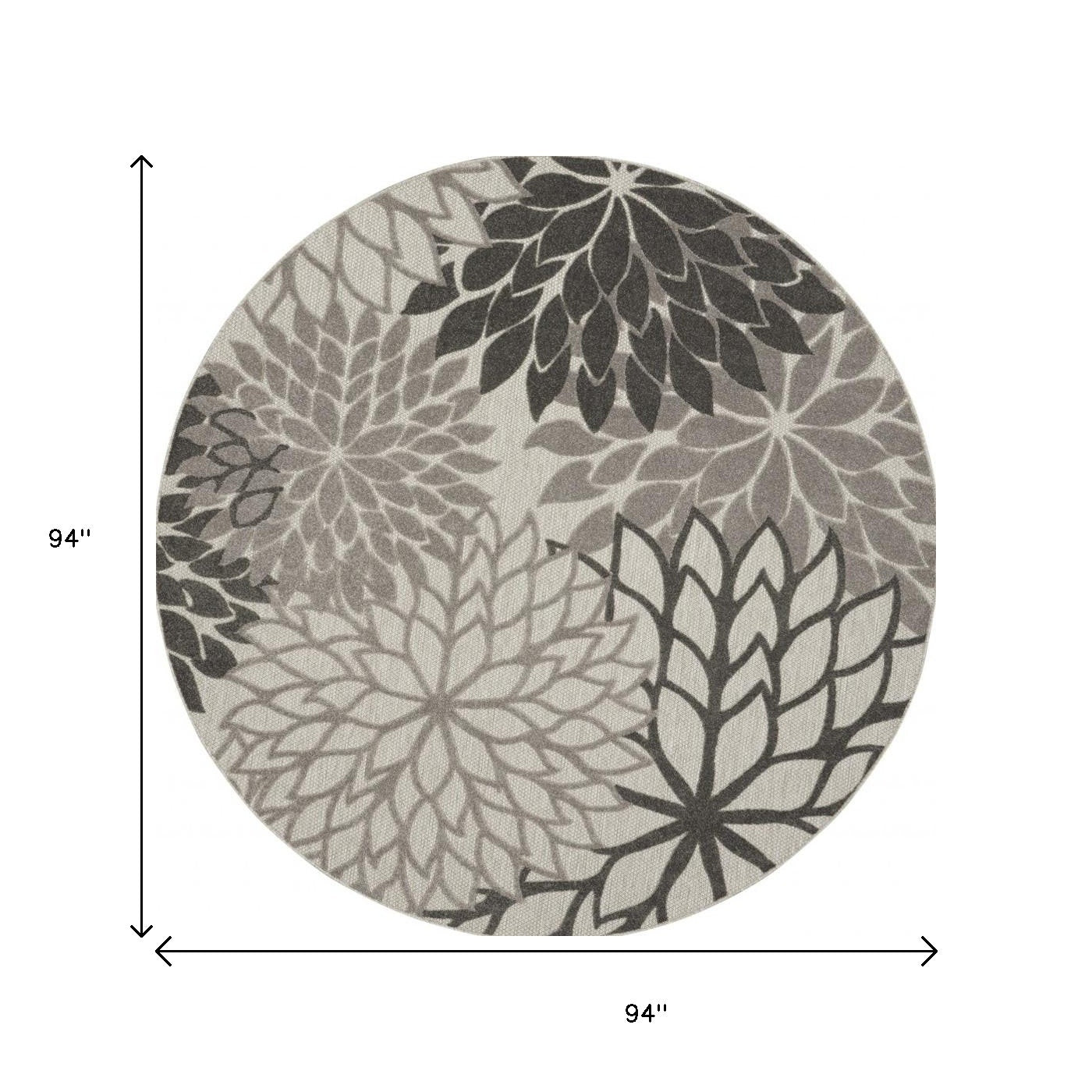 6' X 9' Gray Indoor Outdoor Area Rug-Outdoor Rugs-DECOROLALA