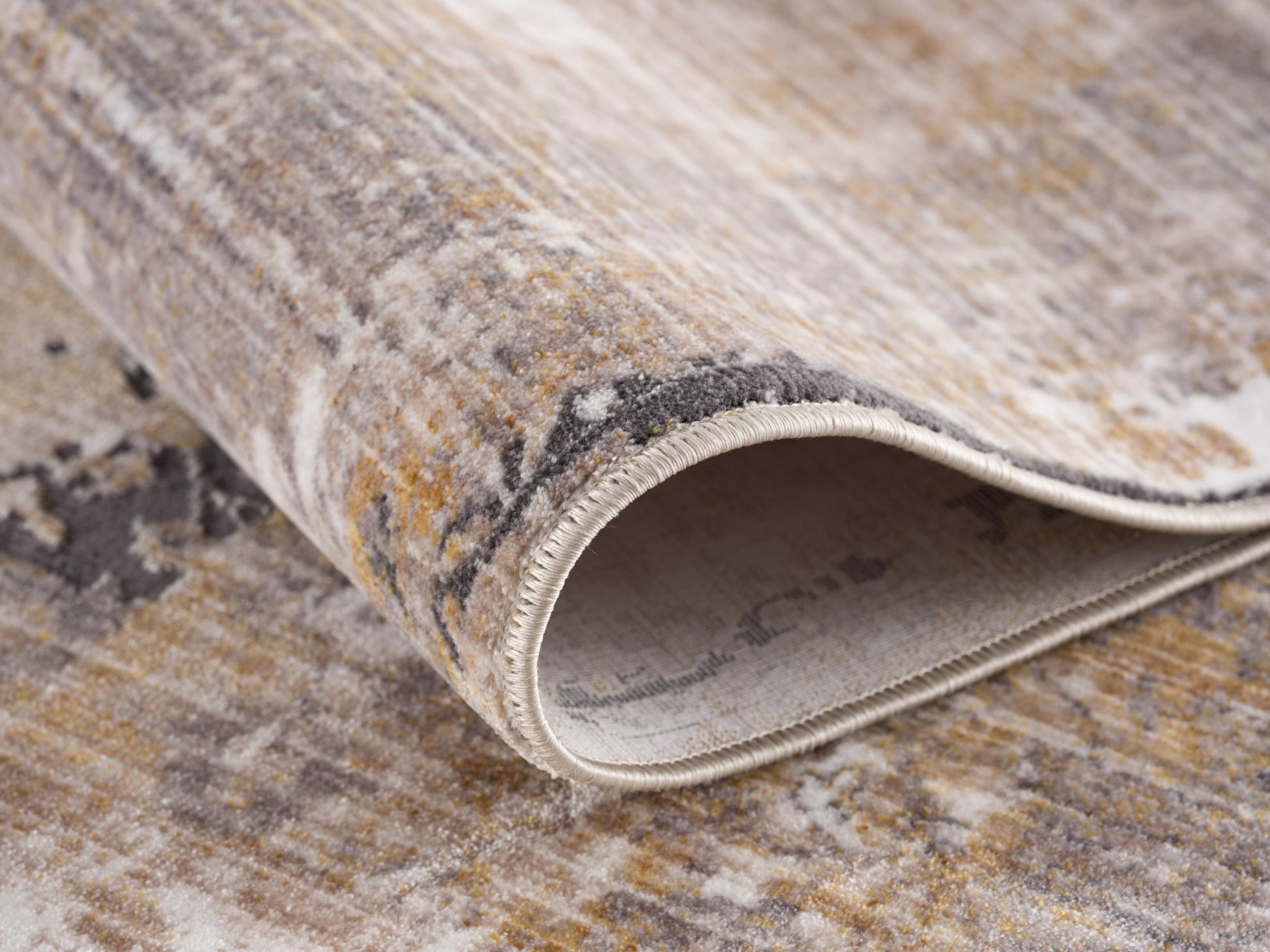 6' X 9' Gray and Ivory Oriental Non Skid Area Rug-Area Rugs-DECOROLALA