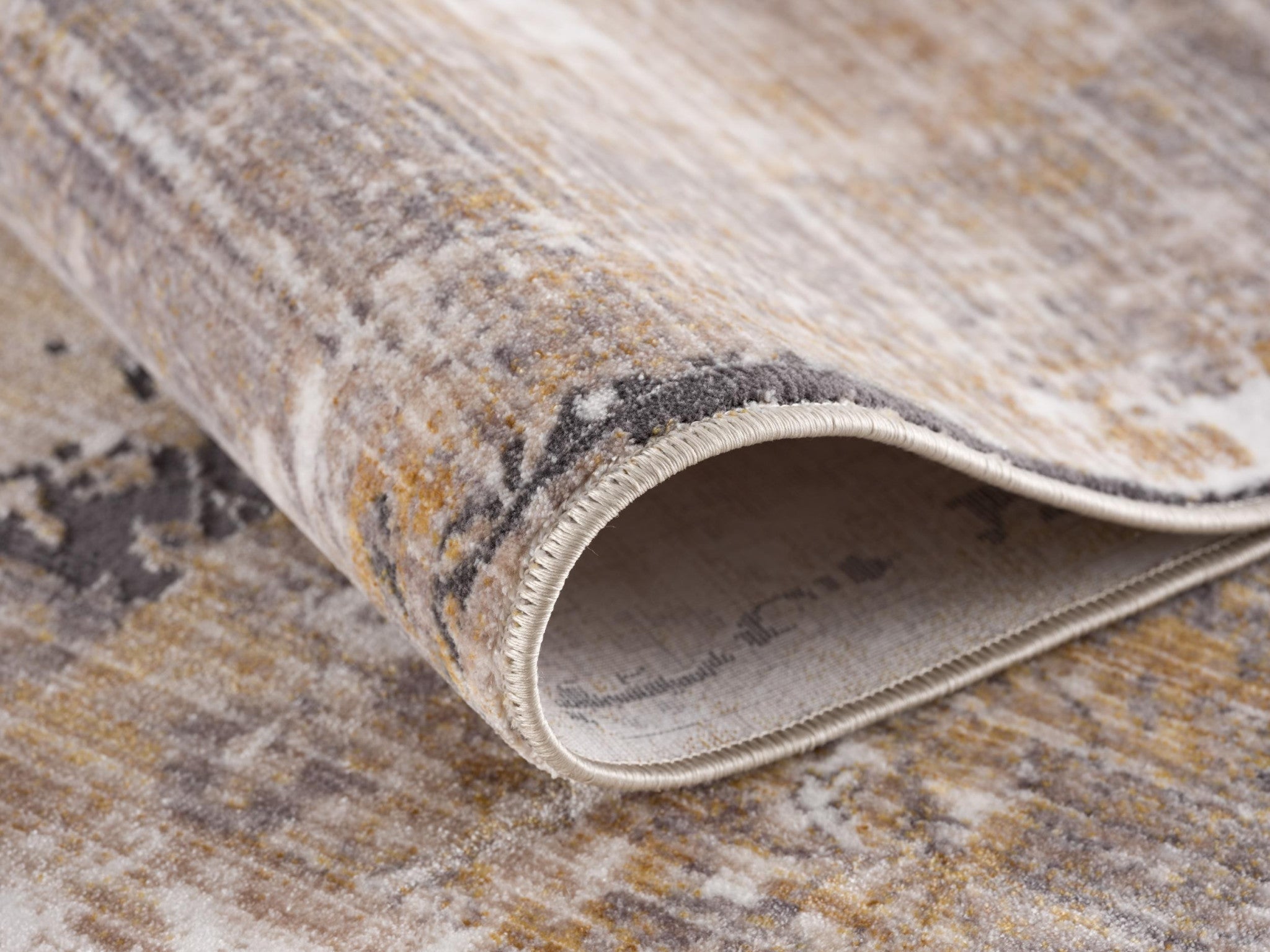 6' X 9' Gray and Ivory Oriental Non Skid Area Rug-Area Rugs-DECOROLALA