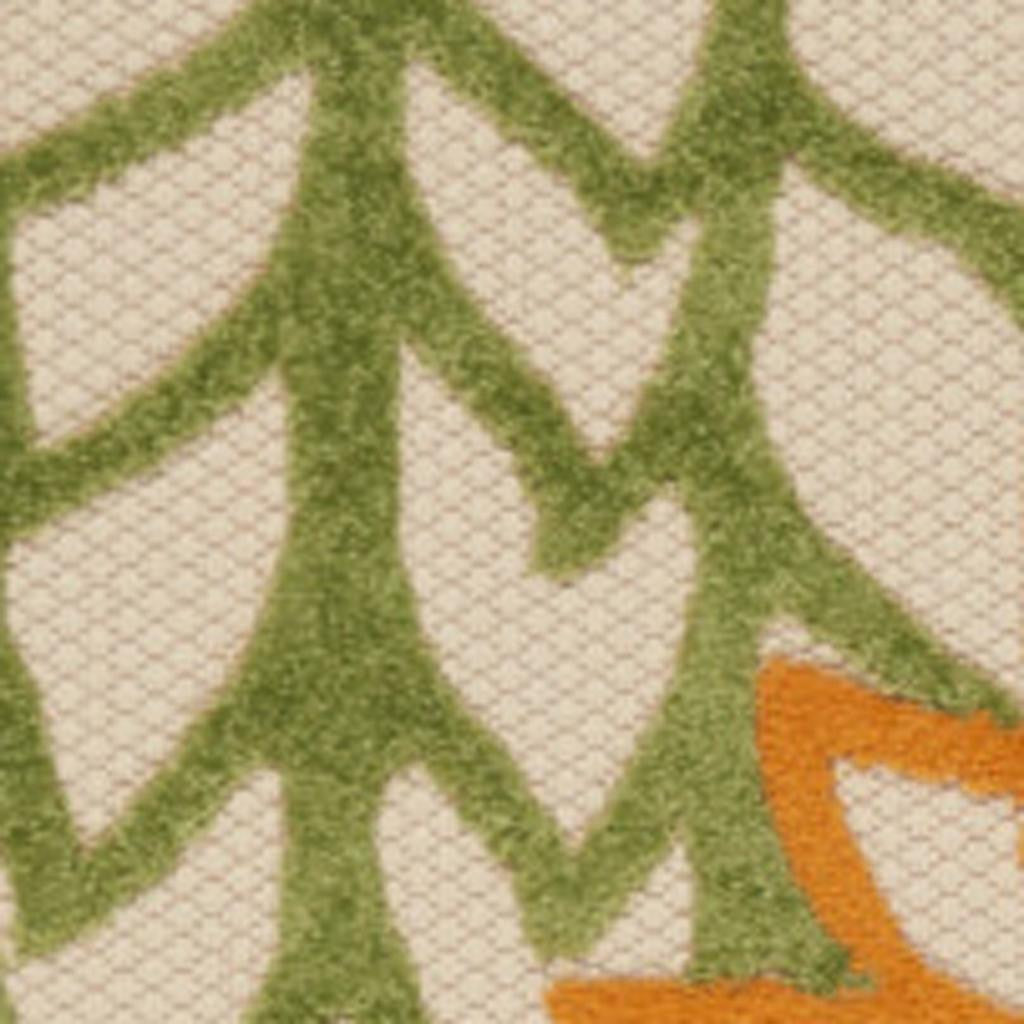 6' X 9' Ivory And Blue Floral Indoor Outdoor Area Rug-Outdoor Rugs-DECOROLALA