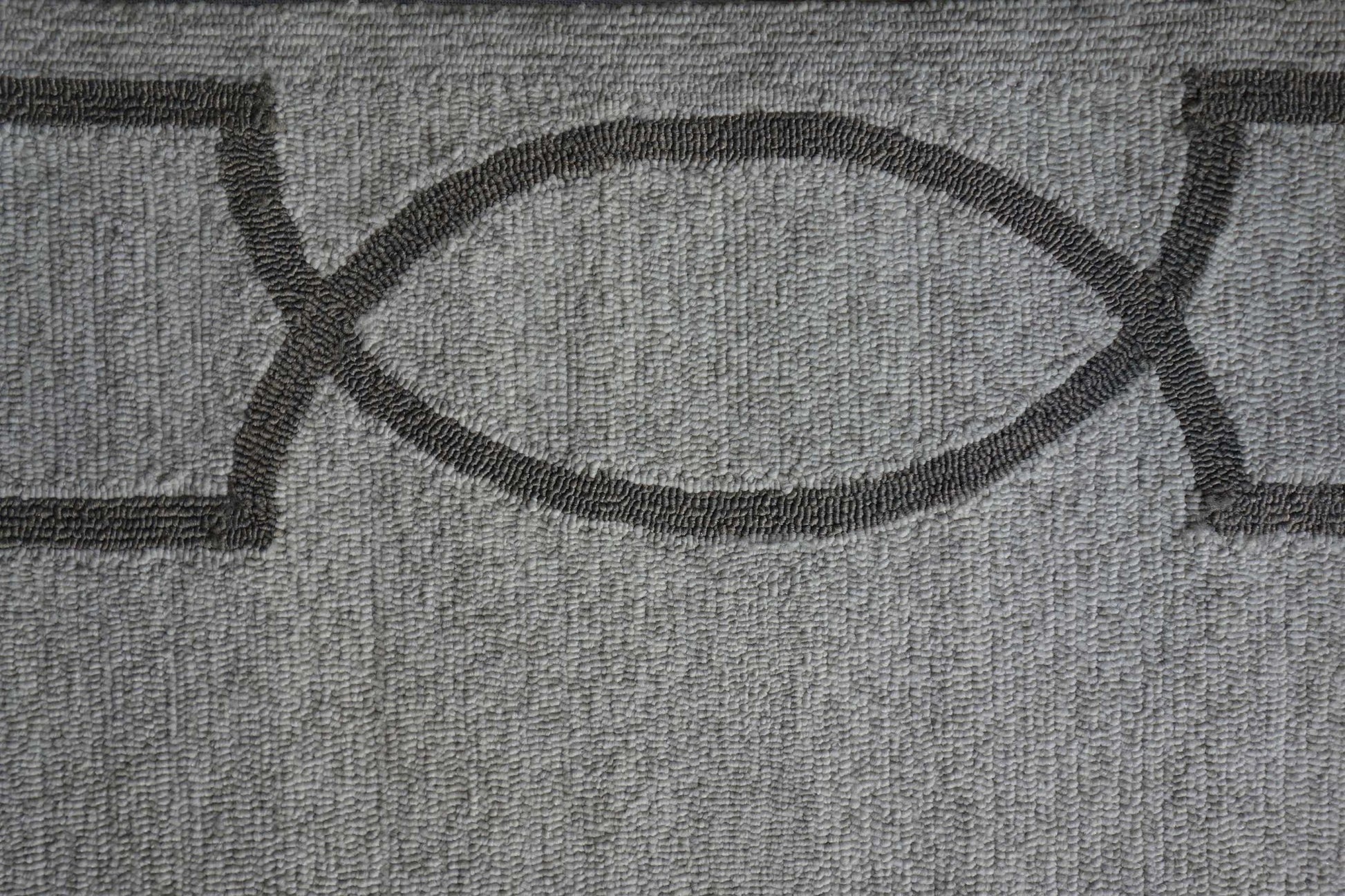 6' X 9' Ivory And Gray Geometric Hand Hooked Area Rug-Area Rugs-DECOROLALA