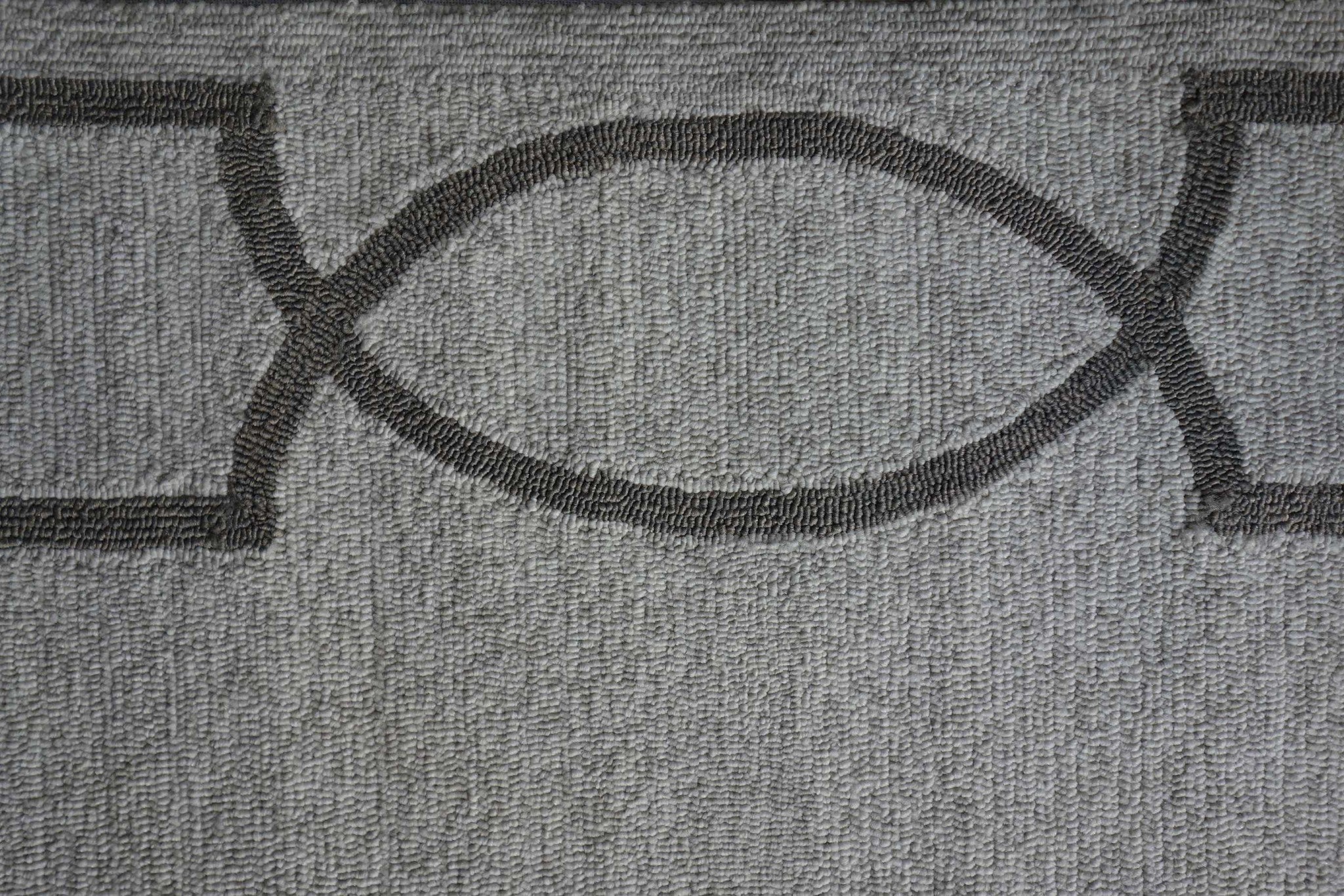 6' X 9' Ivory And Gray Geometric Hand Hooked Area Rug-Area Rugs-DECOROLALA