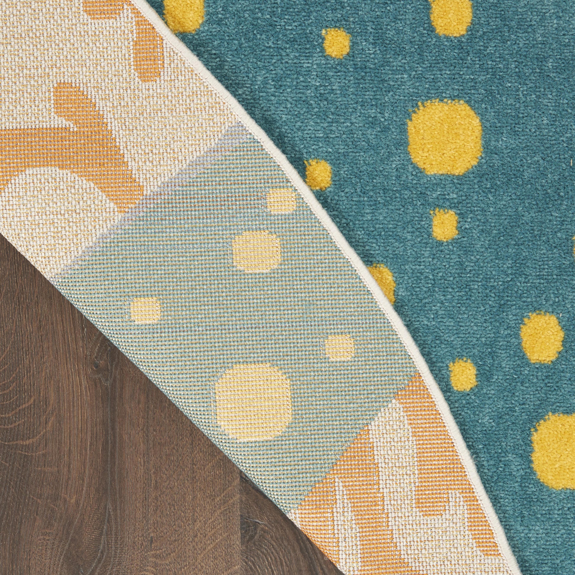 6' X 9' Yellow And Ivory Indoor Outdoor Area Rug-Outdoor Rugs-DECOROLALA