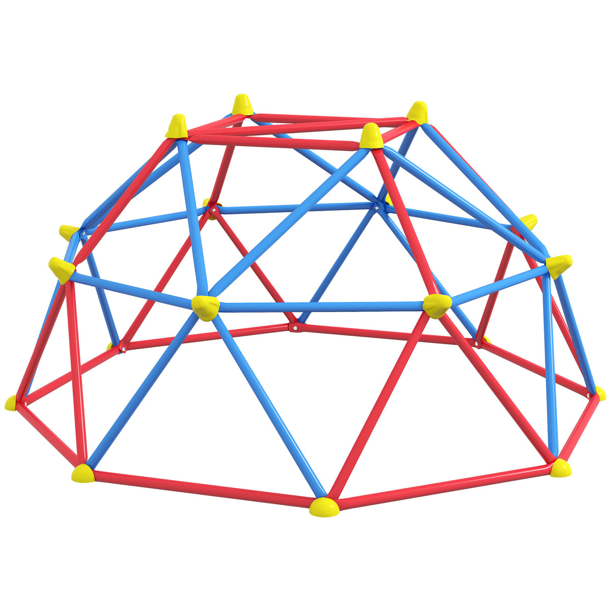 6 FT Climbing Dome Geometric Jungle Gym w/ Rust and UV-Resistant Steel, Up to 396 lbs, for 1-4 Children Aged 3-8 Years-Toys & Games > Kids Outdoor Play > Gym Sets & Swings-DECOROLALA