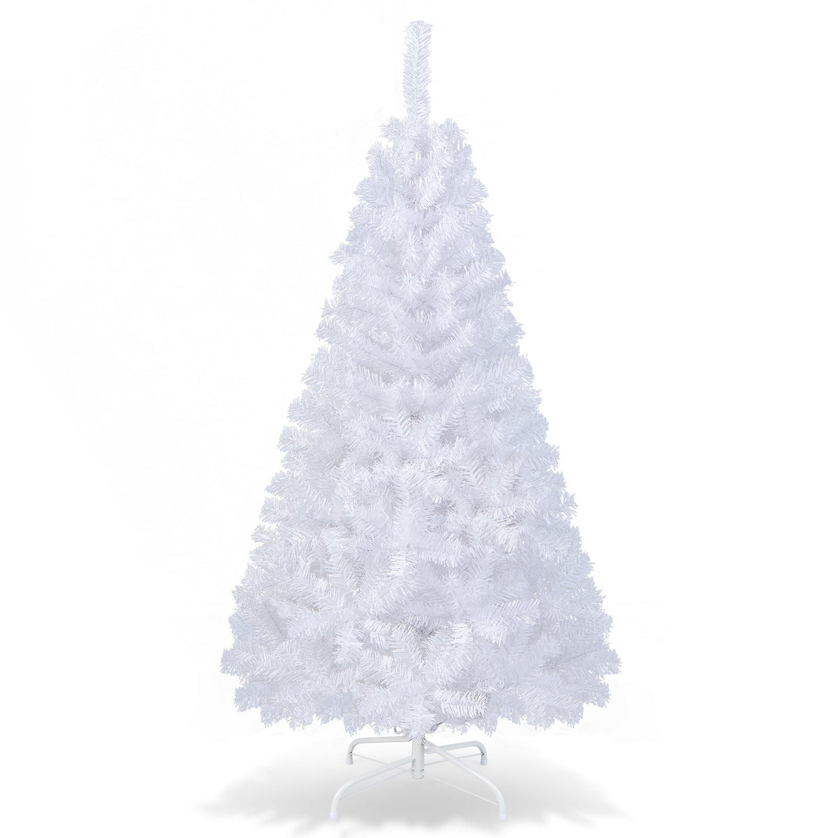 6 ft White Christmas Tree with Solid Metal Stand-6 ft-Christmas Trees-DECOROLALA