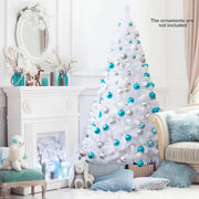 6 ft White Christmas Tree with Solid Metal Stand-6 ft-Christmas Trees-DECOROLALA