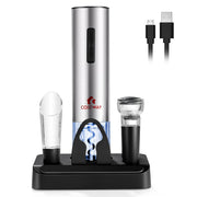 6-in-1 Electric Wine Bottle Opener Set with Foil Cutter-Kitchen Utensils-DECOROLALA