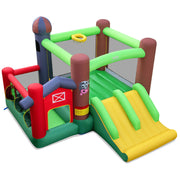 Château gonflable 6-en-1 avec double toboggan, sans souffleur