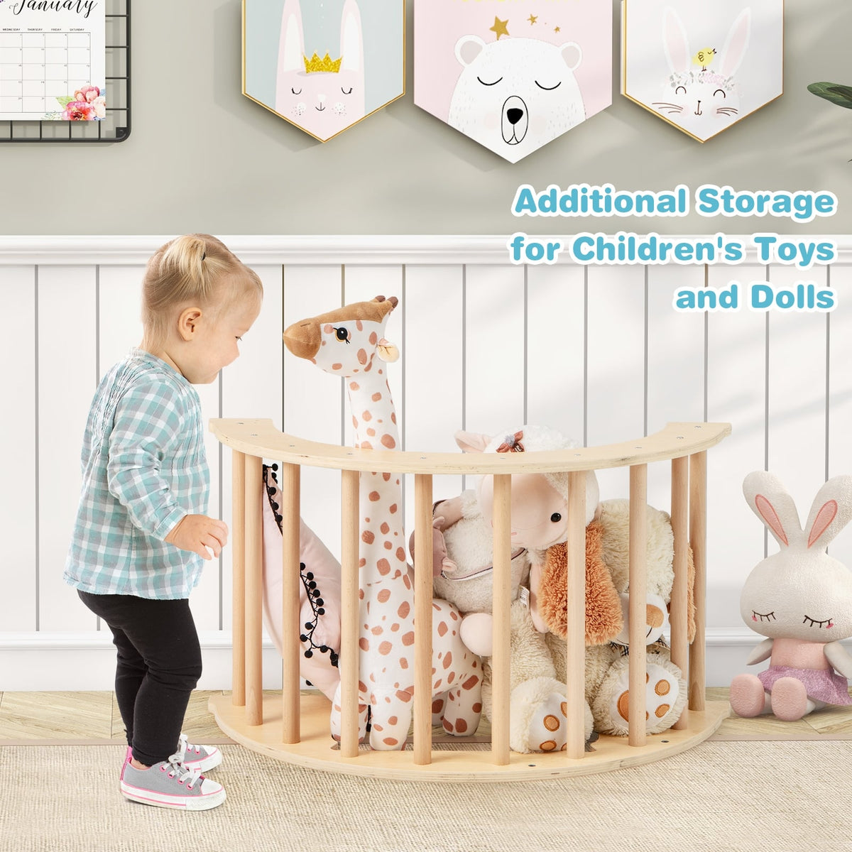 6 in 1 Kids Climbing Arch Playset wIth Removable Cushion and Stoppers