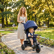 6 in 1 Tricycle for Toddler 1-5 Years with Parent-Push Handle, Dark-Toys & Games > Baby & Toddler Toys > Riding & Rocking Toys > Tricycles for Kids-DECOROLALA