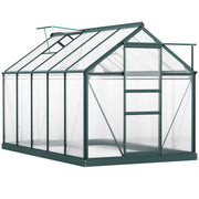 6' x 10' Polycarbonate Walk-In Greenhouse - Green-DECOROLALA
