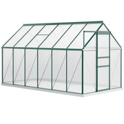 6' x 12' x 6.5' Polycarbonate Walk-in Greenhouse - Green-DECOROLALA