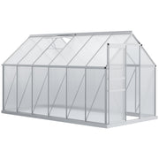 6' x 12' x 6.5' Walk-in Polycarbonate Greenhouse - Clear-DECOROLALA