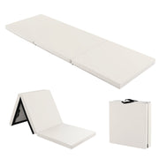 6 x 2 FT Tri-Fold Gym Mat with Handles and Removable Zippered Cover-Light Gray-Yoga & Gym Mats-DECOROLALA