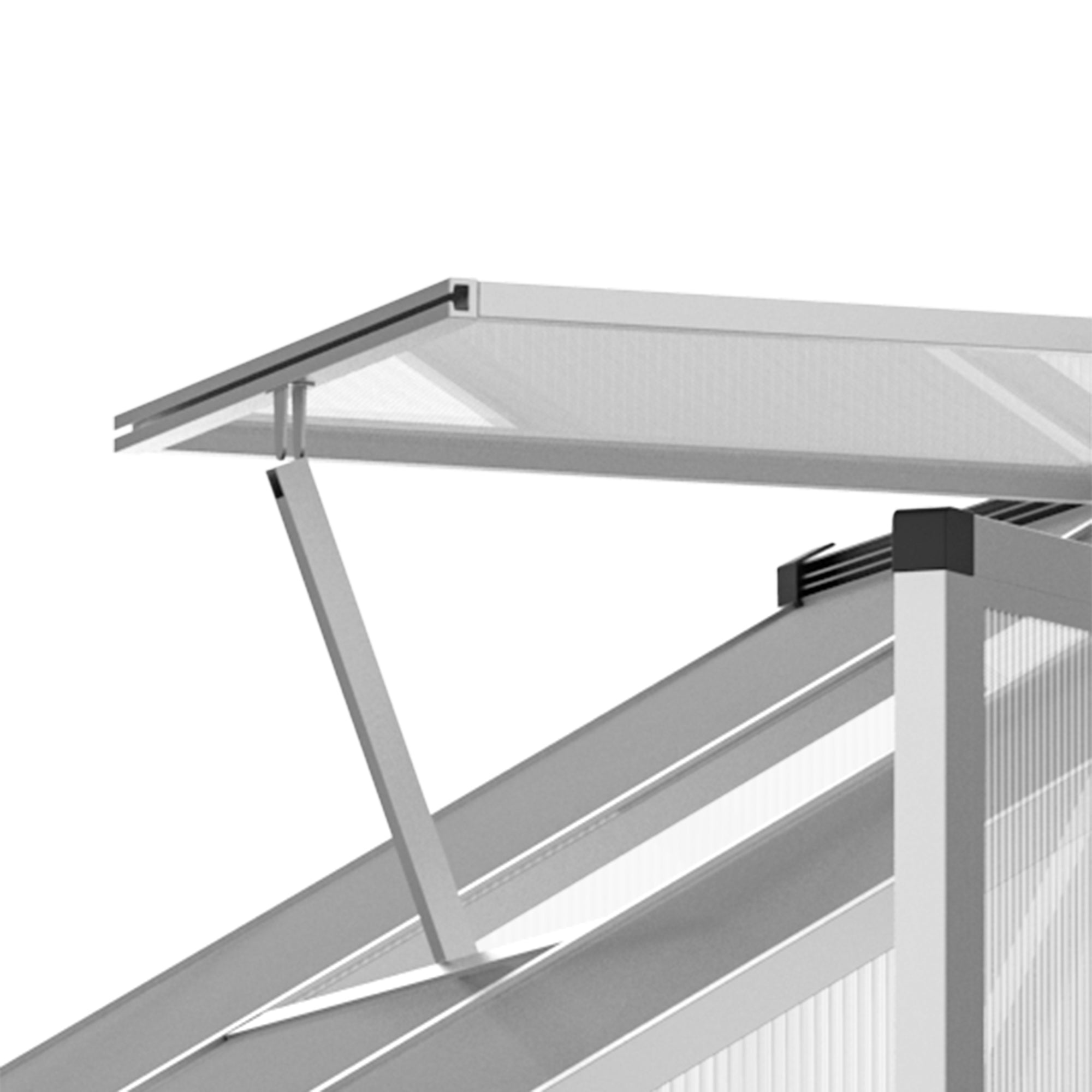 6' x 6' x 6.4' Walk-in Garden Greenhouse - Silver-DECOROLALA