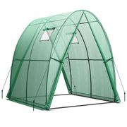 6 x 6 x 6.6 FT Outdoor Wall-in Tunnel Greenhouse-Green-Greenhouses-DECOROLALA