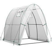 6 x 6 x 6.6 FT Outdoor Wall-in Tunnel Greenhouse-White-Greenhouses-DECOROLALA