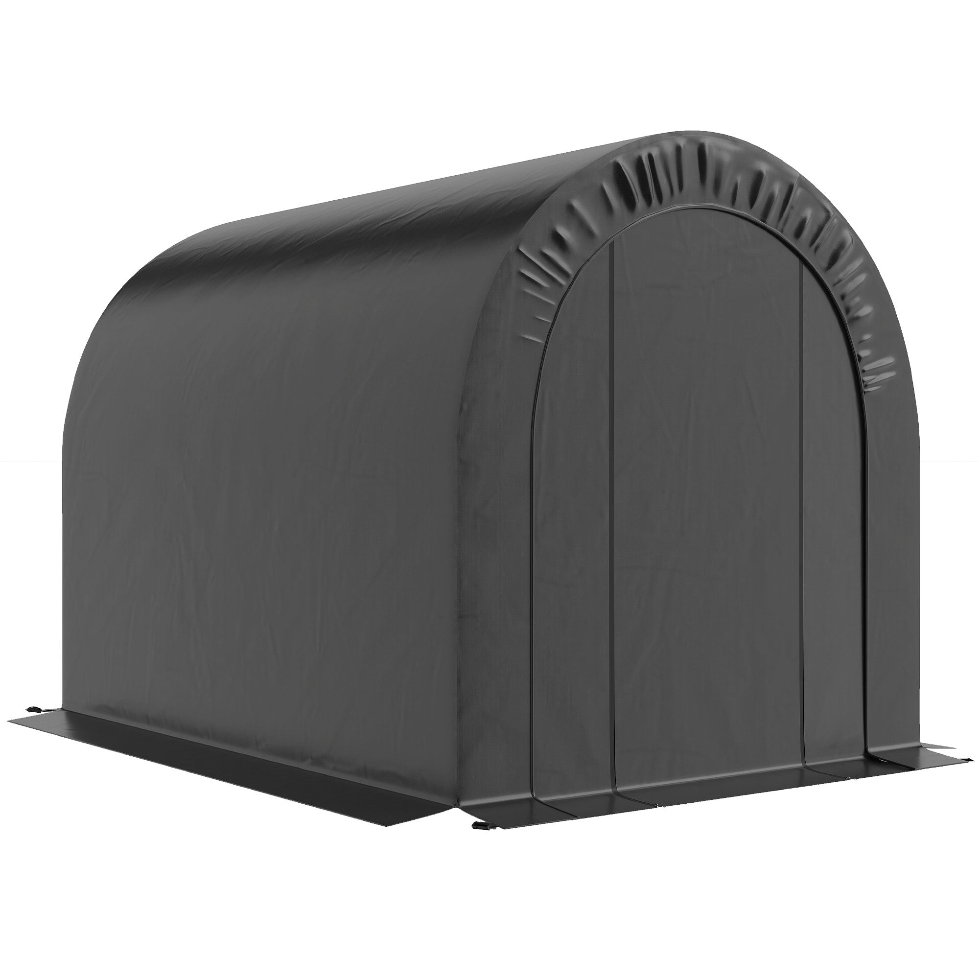 6' x 8' Portable Outdoor Storage Shed Tent - Black-DECOROLALA