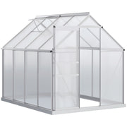 6' x 8' x 6.5' Walk-in Polycarbonate Greenhouse - Clear-DECOROLALA