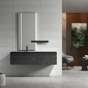 60" Antique Silver Floating Vanity with Dark Ash Sintered Countertop & Seamless Ceramic Sink-Migration_Bathroom Vanities-DECOROLALA