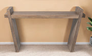 60" Brown Solid Wood Slanted Base Console Table-Console Tables-DECOROLALA
