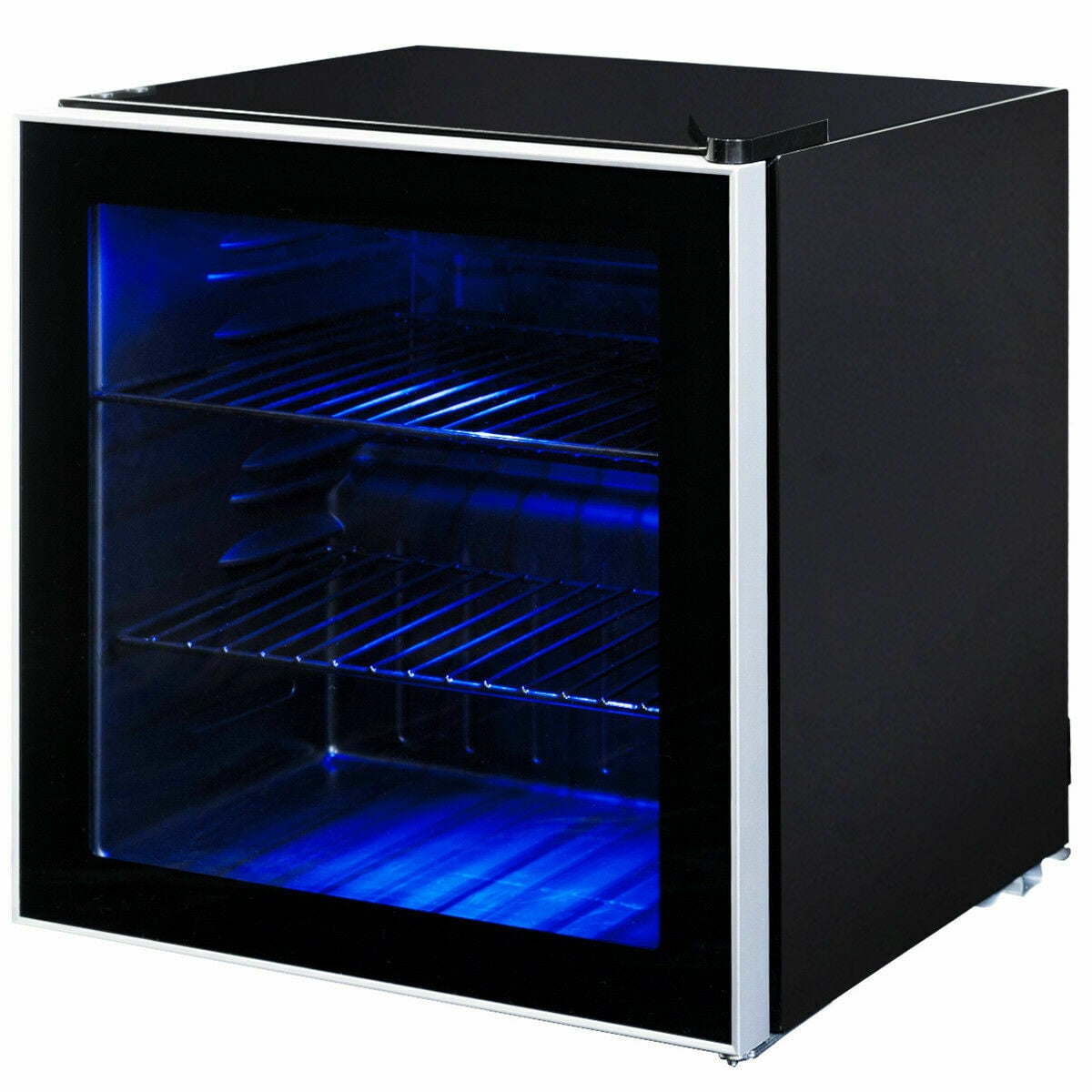 60 Can Beverage Mini Refrigerator with Glass Door-Wine & Beverage Coolers-DECOROLALA