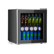 60 Can Beverage Mini Refrigerator with Glass Door-Wine & Beverage Coolers-DECOROLALA