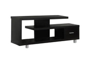 60" Dark Brown Cabinet Enclosed Storage TV Stand-TV Stands-DECOROLALA