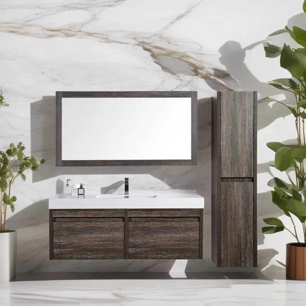 60" Dark Oak Framed Bathroom Mirror – Labrador Collection-Migration_Mirrors-DECOROLALA