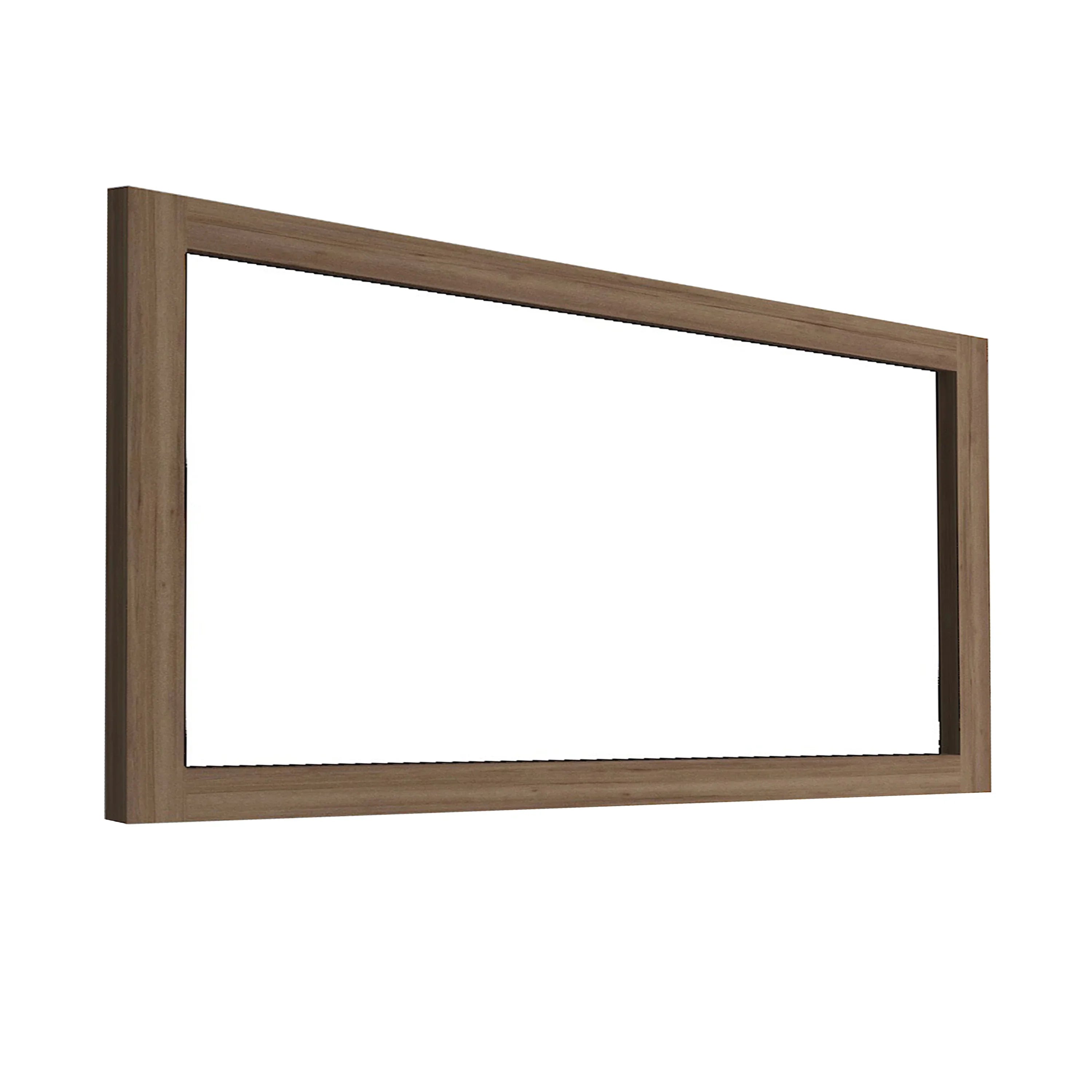60" Frosted Oak Rectangular Framed Mirror - Designed for Horizontal & Vertical Installation