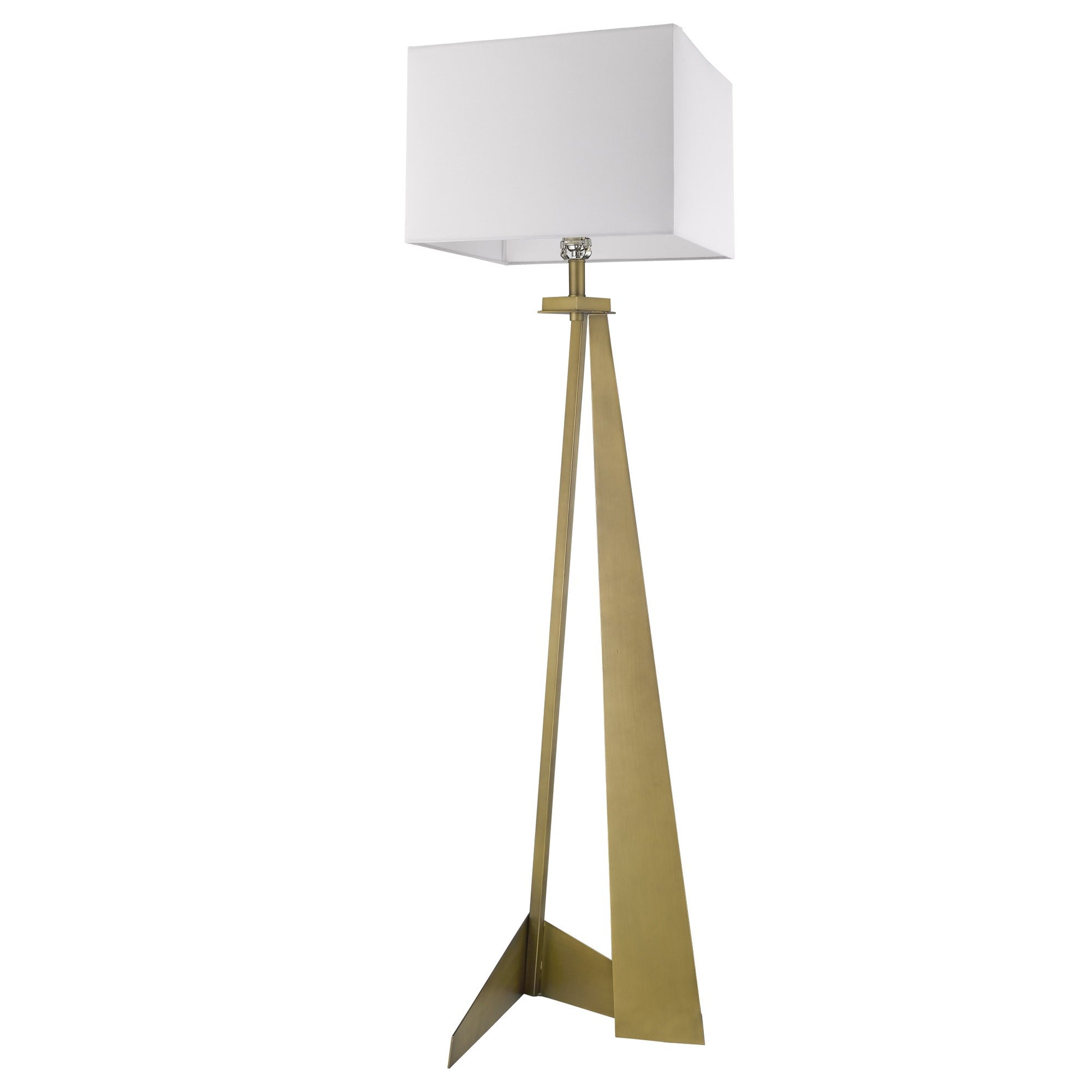 60" Floor Lamp With White Fabric Novelty Shade-Floor Lamps-DECOROLALA