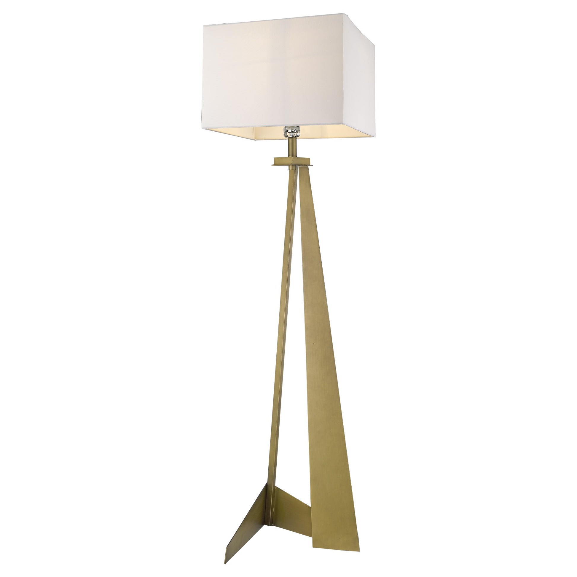 60" Floor Lamp With White Fabric Novelty Shade-Floor Lamps-DECOROLALA