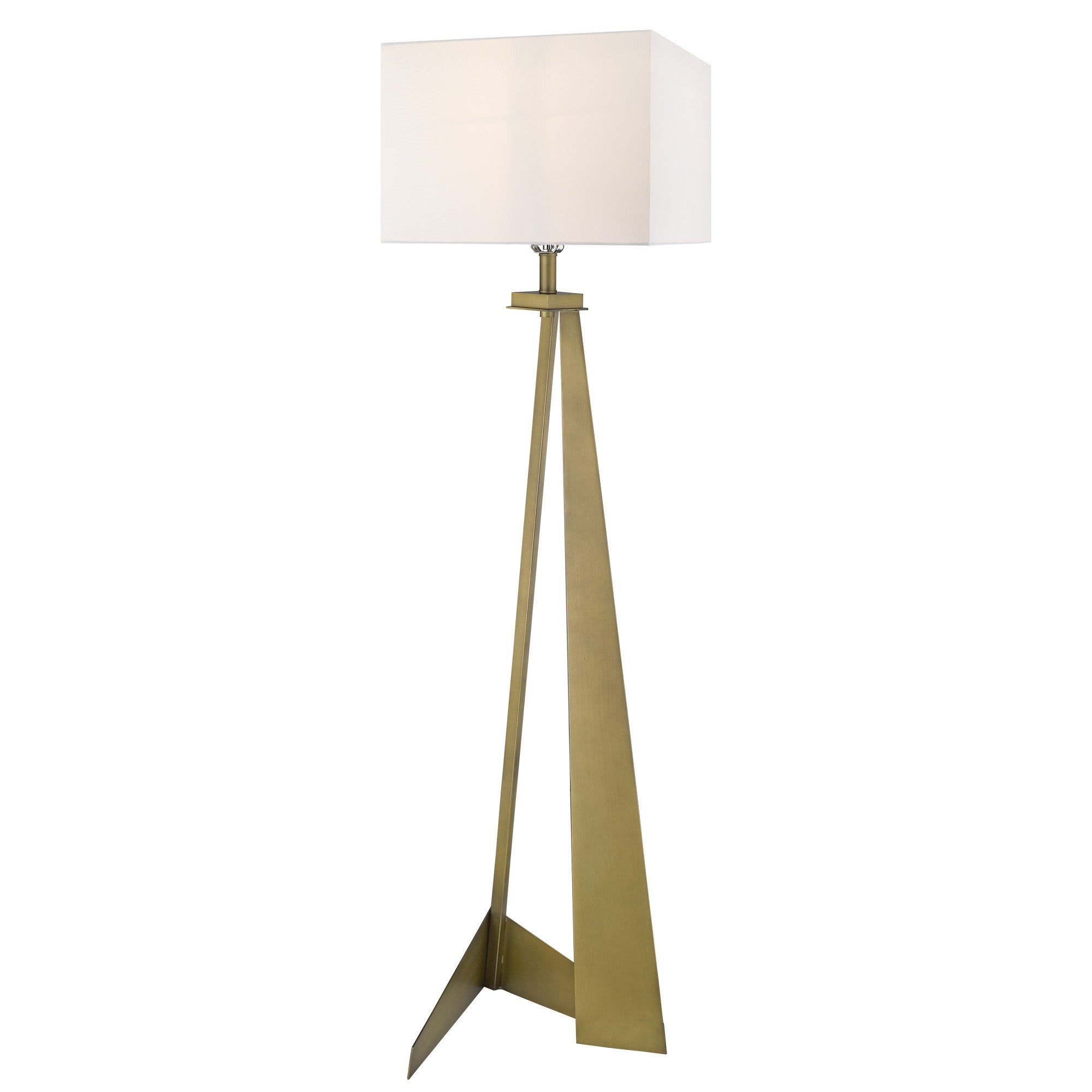 60" Floor Lamp With White Fabric Novelty Shade-Floor Lamps-DECOROLALA