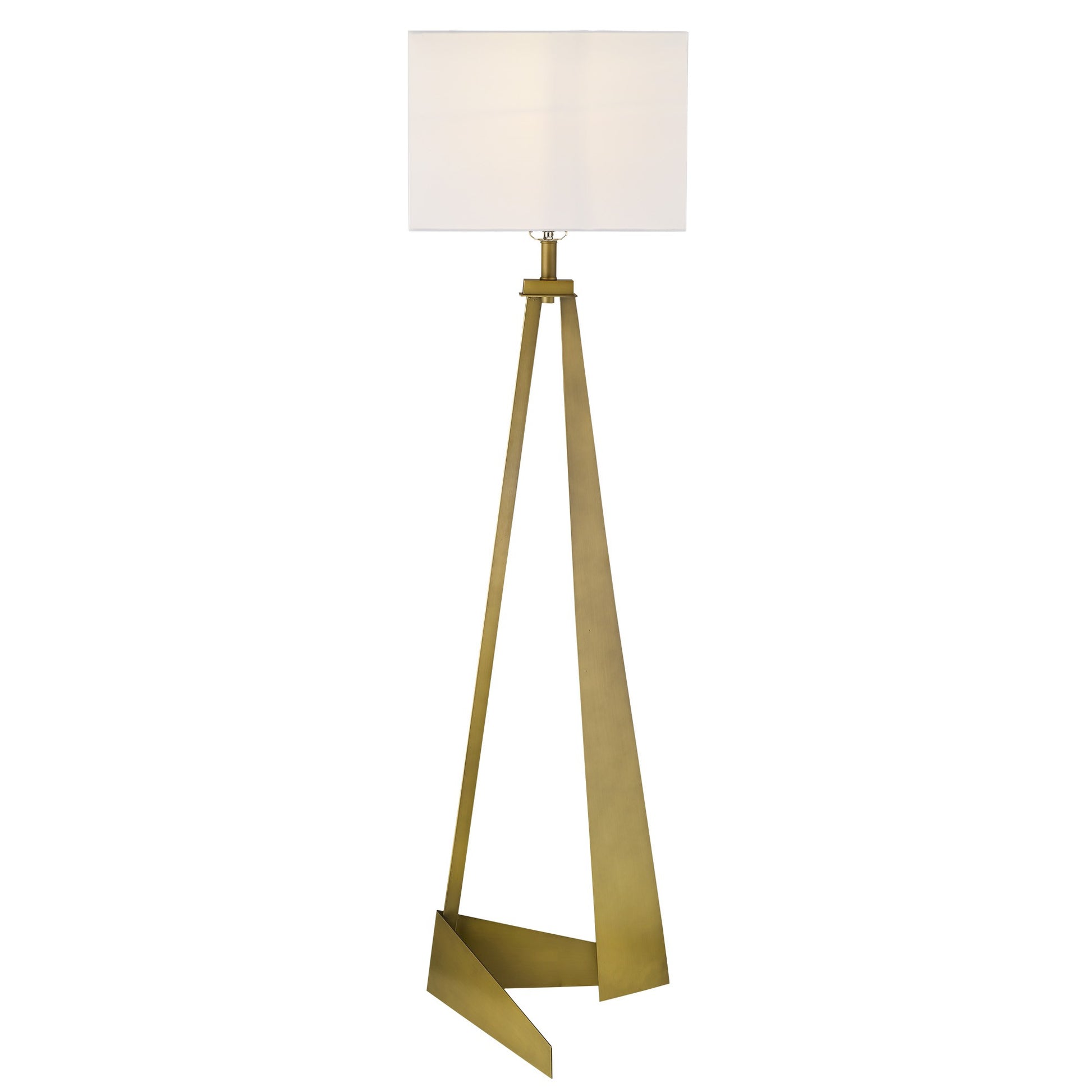 60" Floor Lamp With White Fabric Novelty Shade-Floor Lamps-DECOROLALA