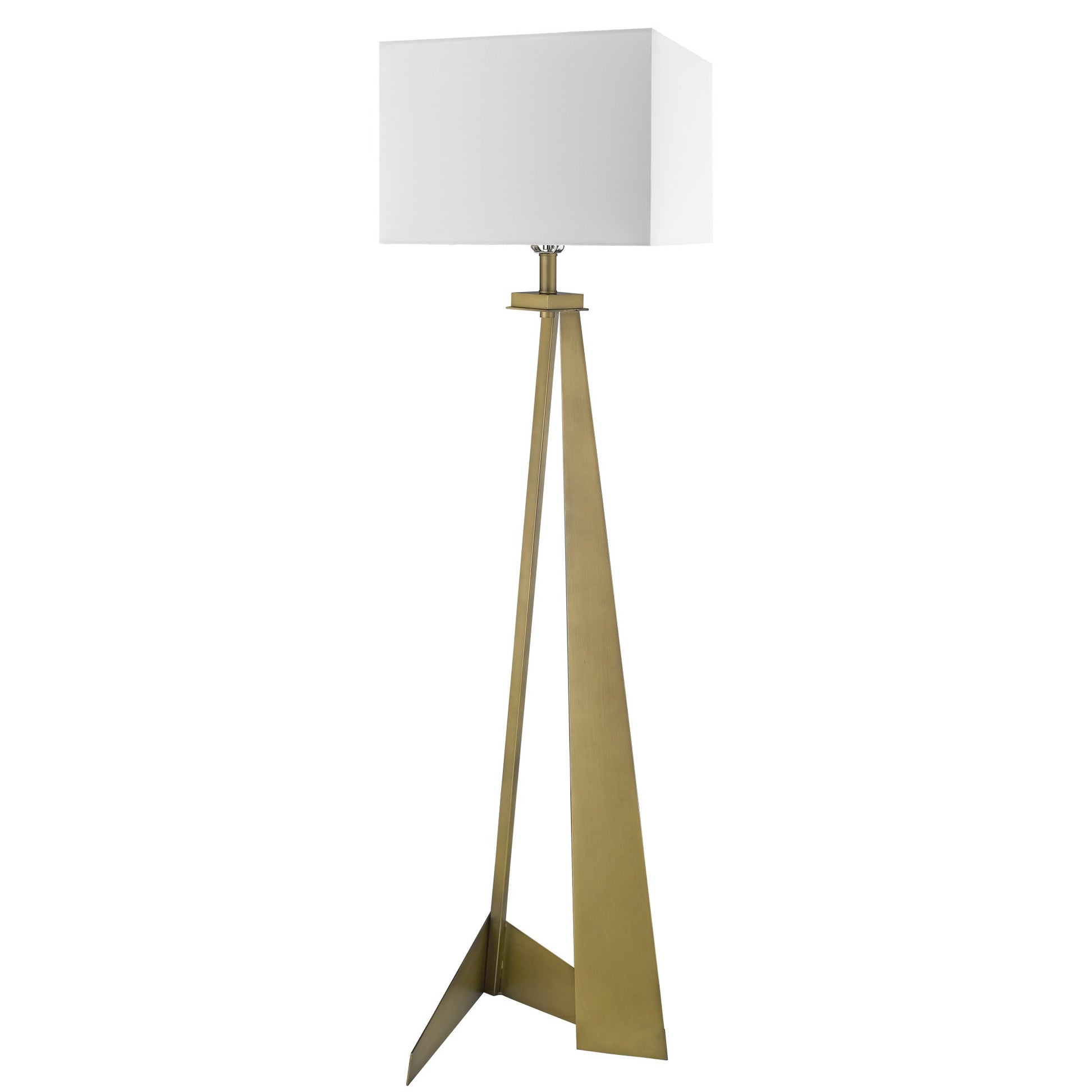 60" Floor Lamp With White Fabric Novelty Shade-Floor Lamps-DECOROLALA
