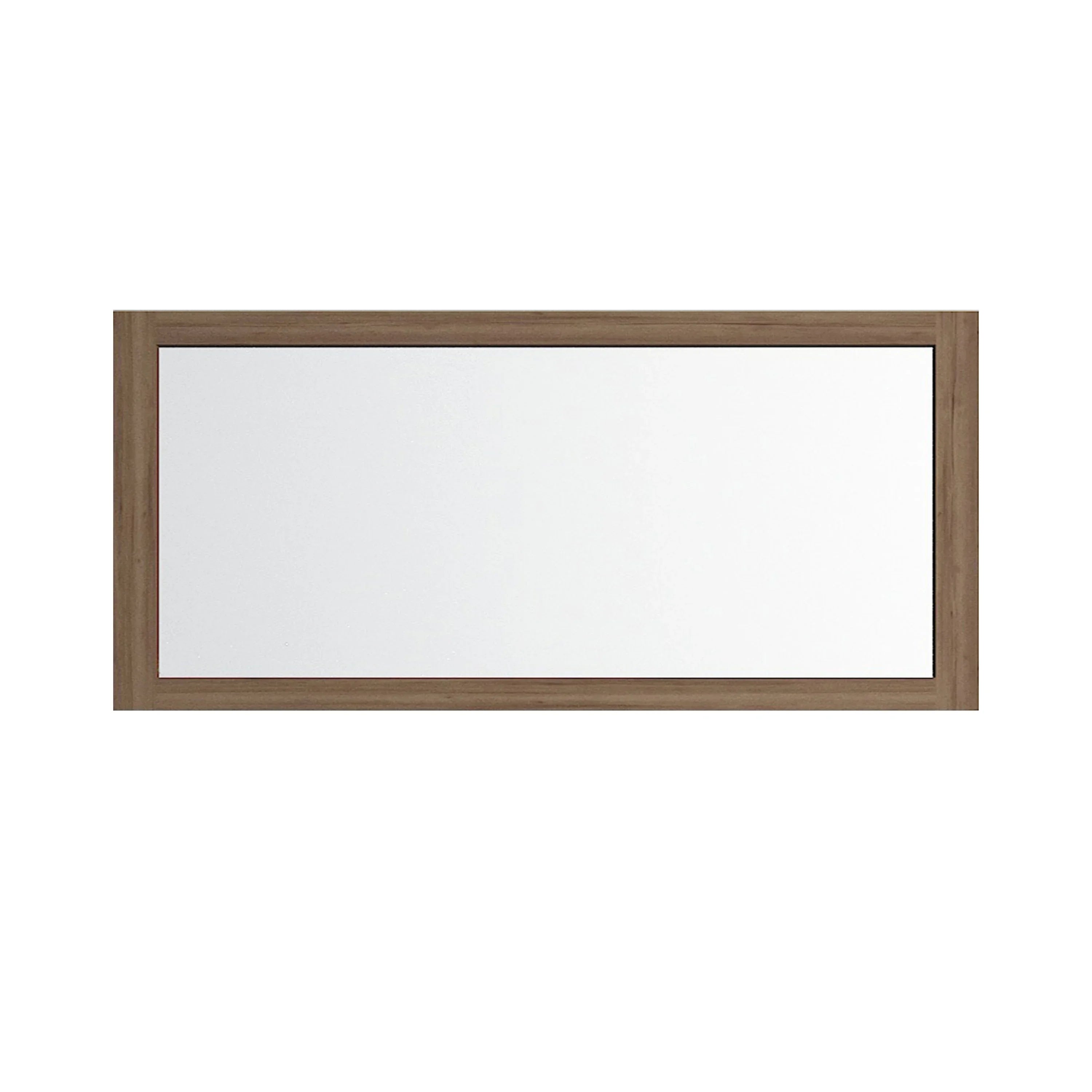 60" Frosted Oak Rectangular Framed Bathroom Mirror with Dual Installation-Migration_Mirrors-DECOROLALA