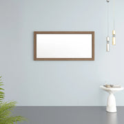 60" Frosted Oak Rectangular Framed Mirror - Designed for Horizontal & Vertical Installation-Mirror-DECOROLALA