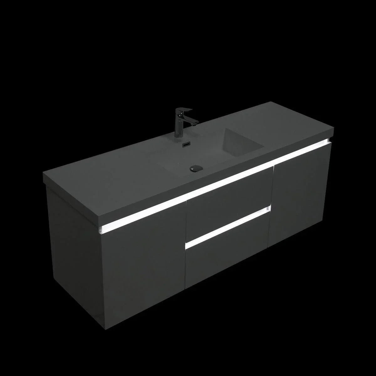 60" Glossy White Wall Mount LED-Glow Bathroom Vanity with White Polymarble Countertop-Migration_Bathroom Vanities-DECOROLALA