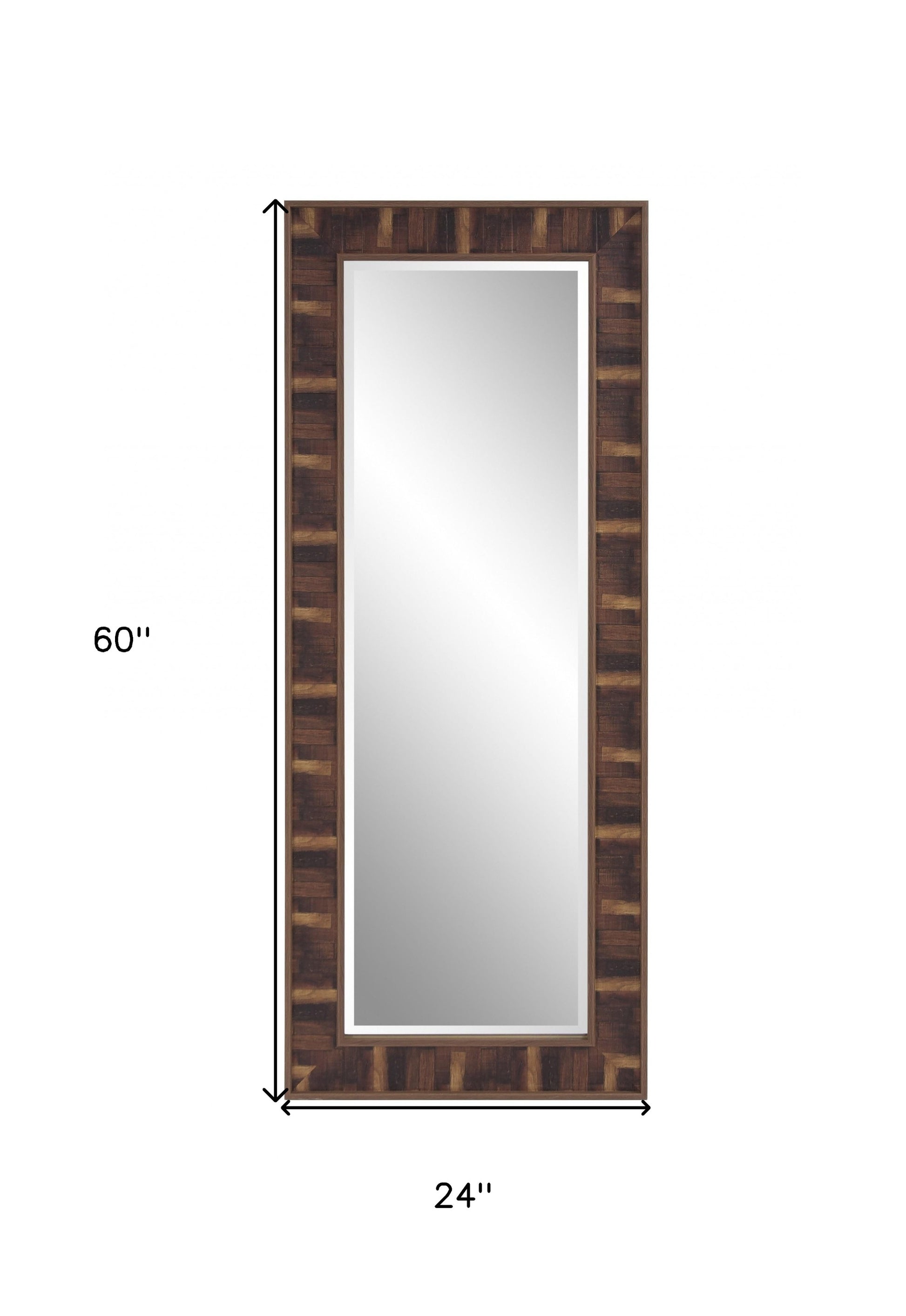 60" Gray Plastic Framed Full Length Hanging Mirror-Mirrors-DECOROLALA