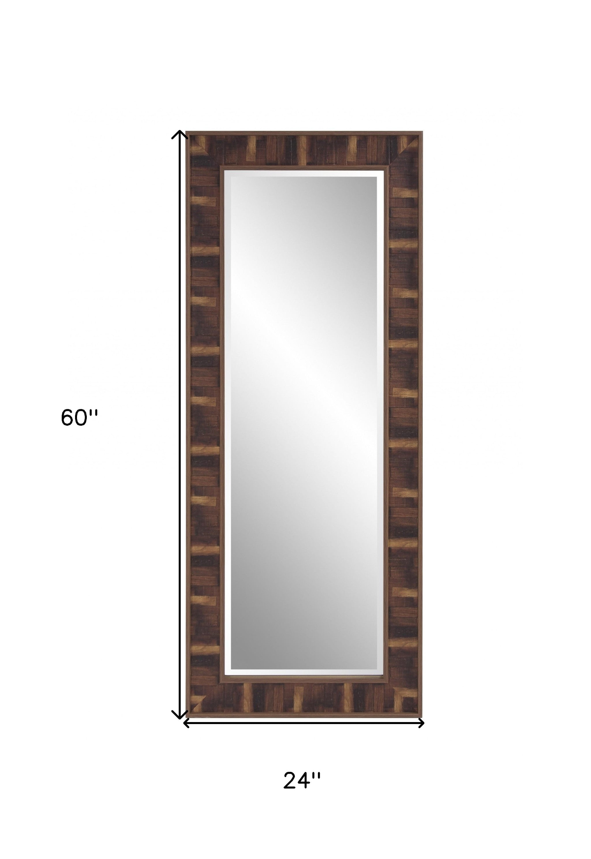 60" Gray Plastic Framed Full Length Hanging Mirror-Mirrors-DECOROLALA