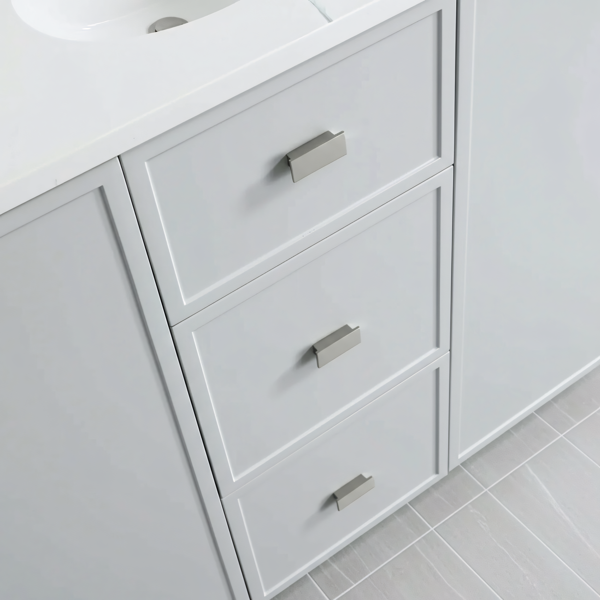 60" Hampton Grey Double Sink Freestanding Vanity with Engineered Calcutta Marble Countertop-Migration_Bathroom Vanities-DECOROLALA