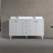 60" Hampton Grey Double Sink Freestanding Vanity with Pure White Quartz Countertop-Migration_Bathroom Vanities-DECOROLALA