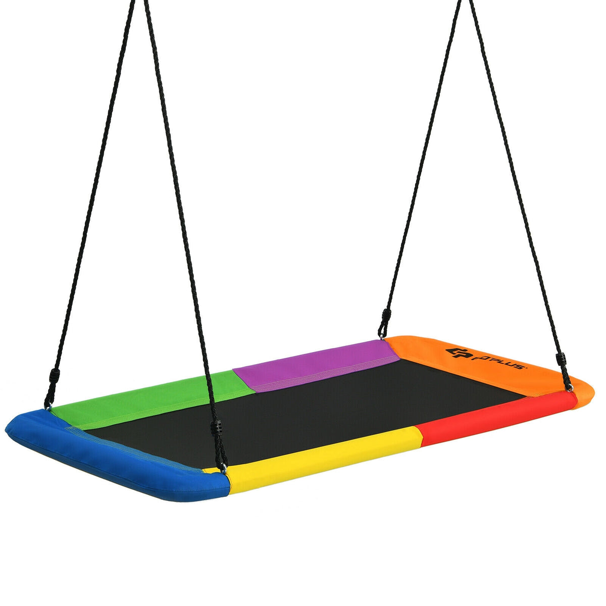 60 Inch Platform Tree Swing Outdoor with 2 Hanging Straps