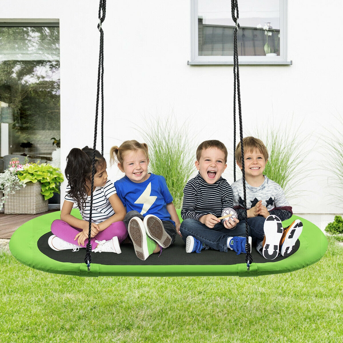 60 Inch Saucer Surf Outdoor Adjustable Swing Set
